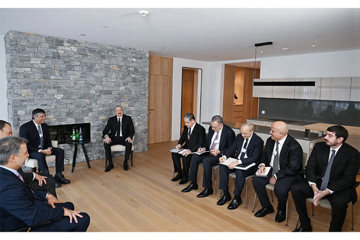 Prezident İlham Əliyev Davosda Braziliyanın BTG Pactual şirkətinin sədri ilə görüşüb