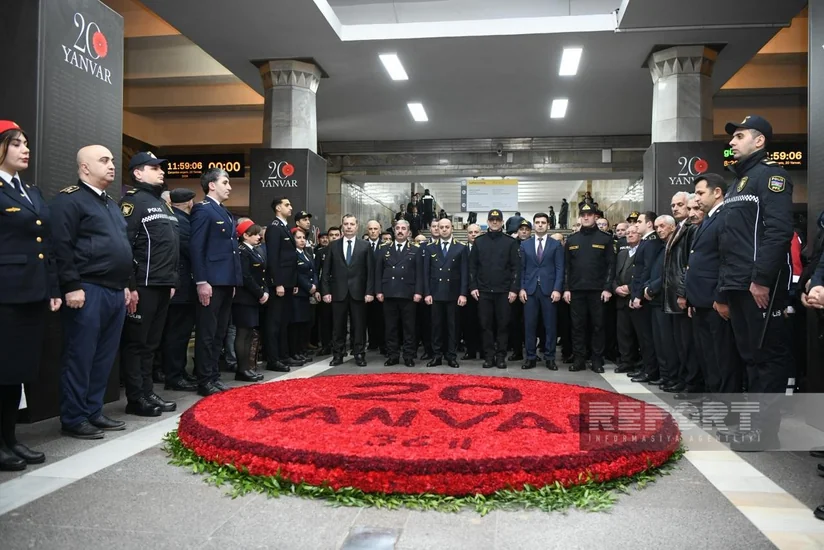 Memory of January 20 martyrs honored in Baku Metro