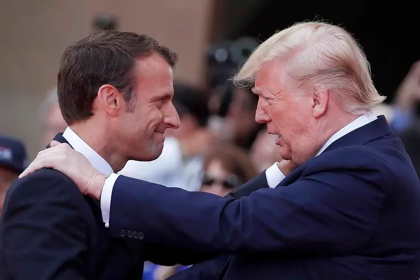 Makron Trampla fikir ayrılıqlarını nahar zamanı müzakirə etməyi təklif edib