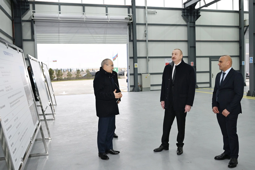 President Ilham Aliyev attends opening of mirror sheet production plant in Sumgayit Industrial Park