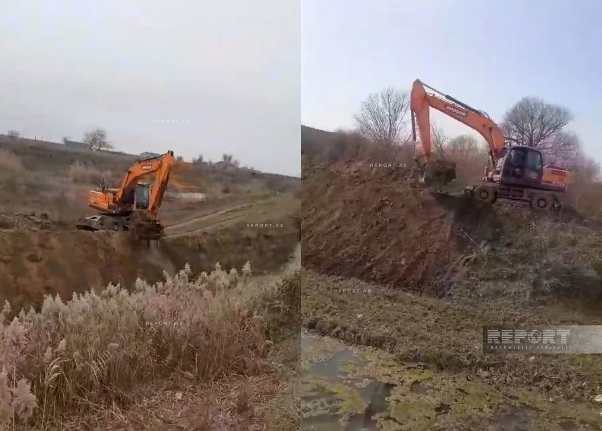 Bolqarçayda sel sularının maneəsiz axıdılması üçün məcratəmizləmə işləri görülüb