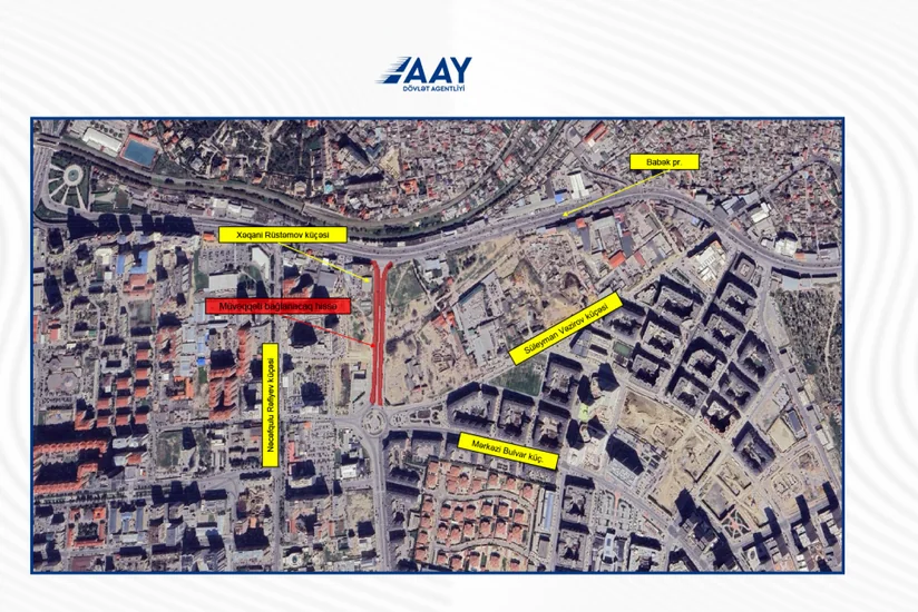 В Баку на участке проспекта Бабека полностью ограничат движение транспорта