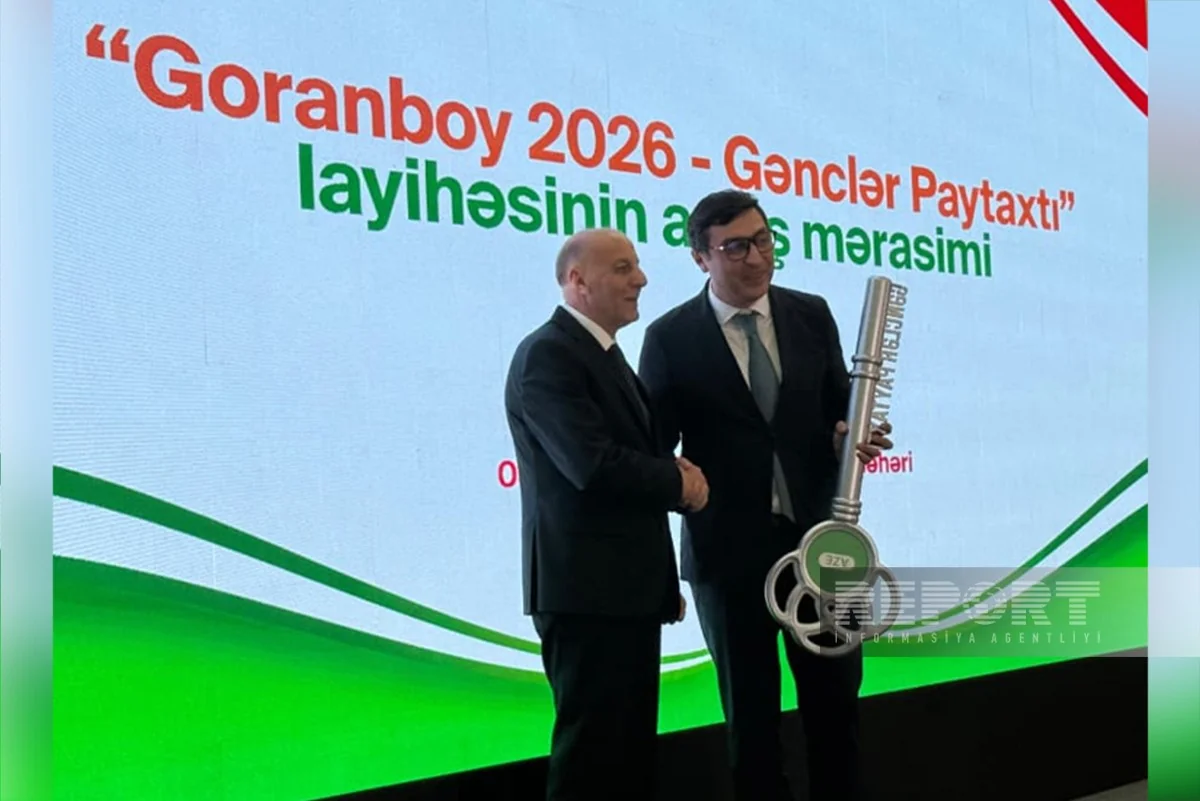 Gənclər paytaxtının simvolik açarı Sumqayıtdan Goranboya təhvil verilib