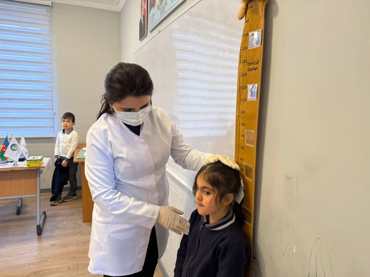 Səhiyyə Nazirliyi Ağdərədə uşaqlar üçün tibbi aksiya keçirib