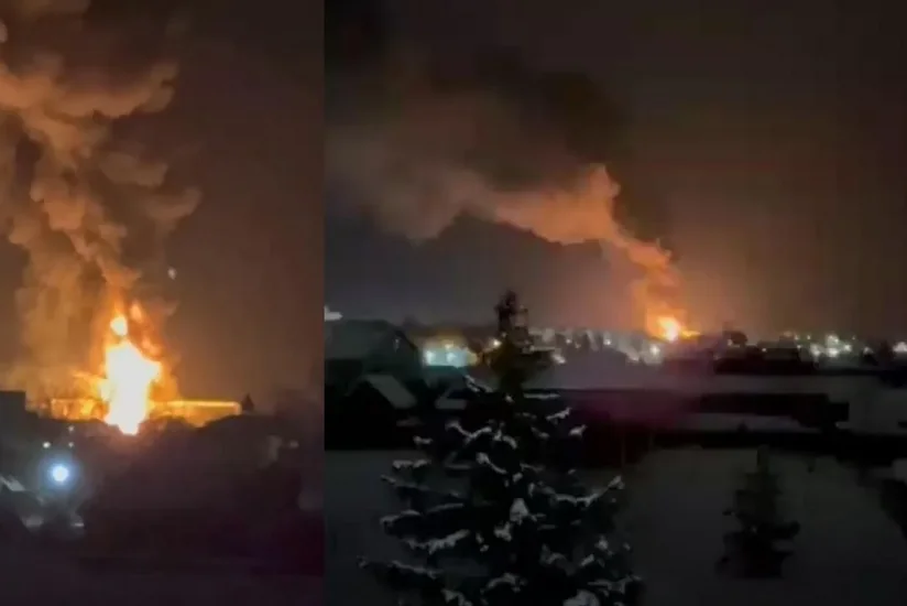 Ukrayna Rusiyanın neft bazasına zərbə endirib