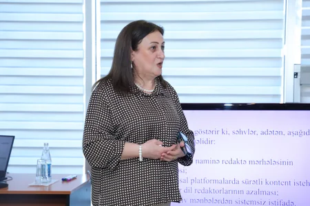 Nitqin gözəlliyi, orfoqrafiya qaydaları və ifadə-üslub xətaları mövzusunda təlim keçirilib
