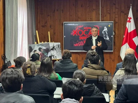 Gürcüstanın Bolnisi şəhərində Xocalı faciəsinin ildönümü qeyd olunub