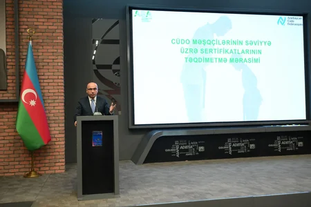 Azərbaycanda cüdo məşqçilərinin səviyyə üzrə sertifikatlarının təqdimetmə mərasimi keçirilib