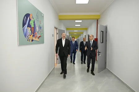 İlham Əliyev Lənkəran Dövlət Peşə Təhsil Mərkəzinin açılışında iştirak edib