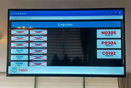 Masallı Rayon Mərkəzi Xəstəxanasında elektron növbə sistemi istifadəyə verilib