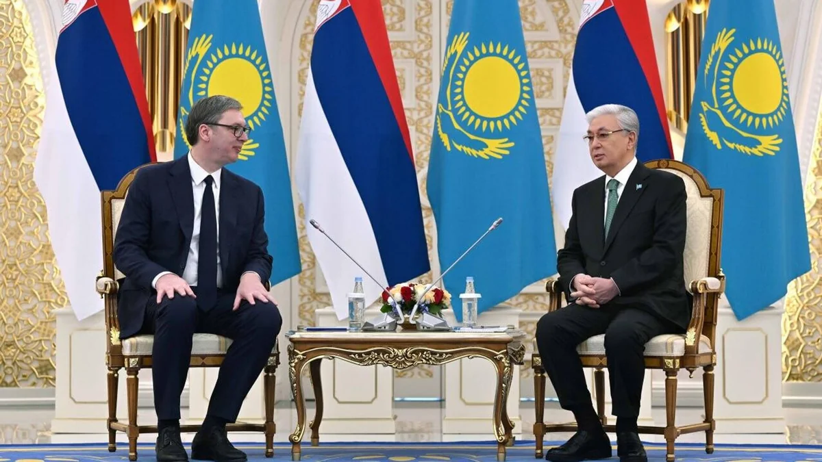 Tokayev və Vuçiç arasında danışıqlar: 10 idarələrarası sənəd imzalanıb