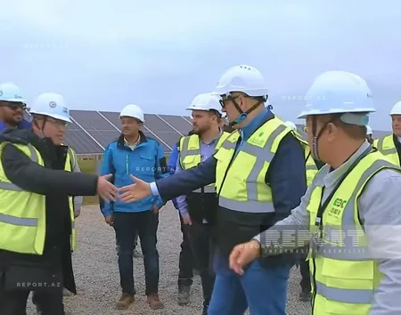 Masdar şirkətinin nümayəndə heyəti Biləsuvar GES-də aparılan işlərlə tanış olub