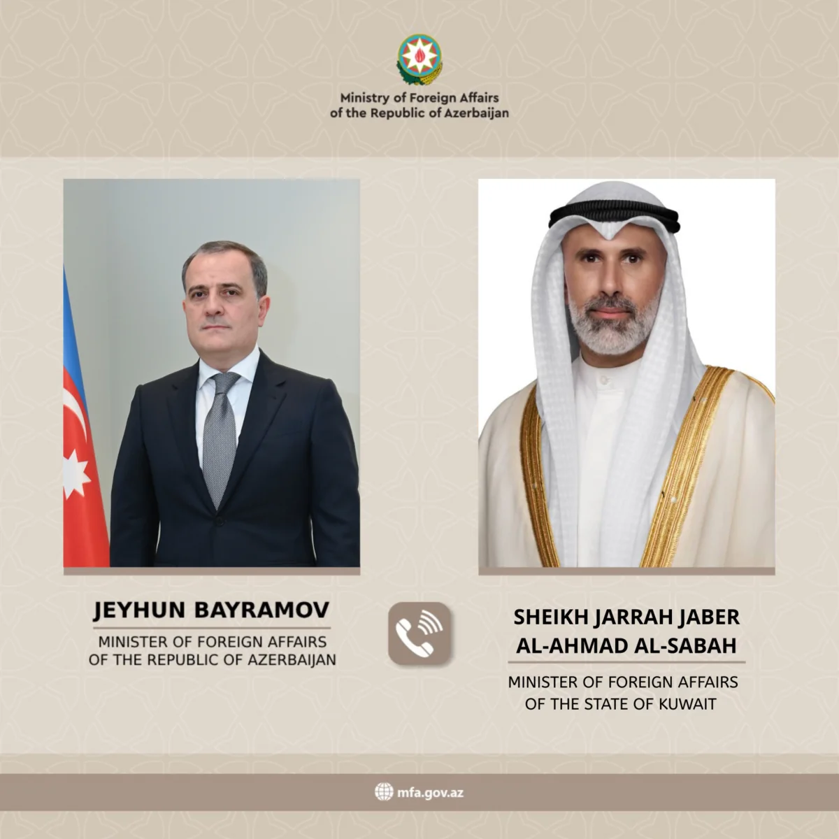 Azerbaijan and Kuwait Foreign Ministers stress importance of de-escalation in Middle East