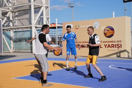 Report komandası 3x3 basketbol turnirində ikinci yeri tutub