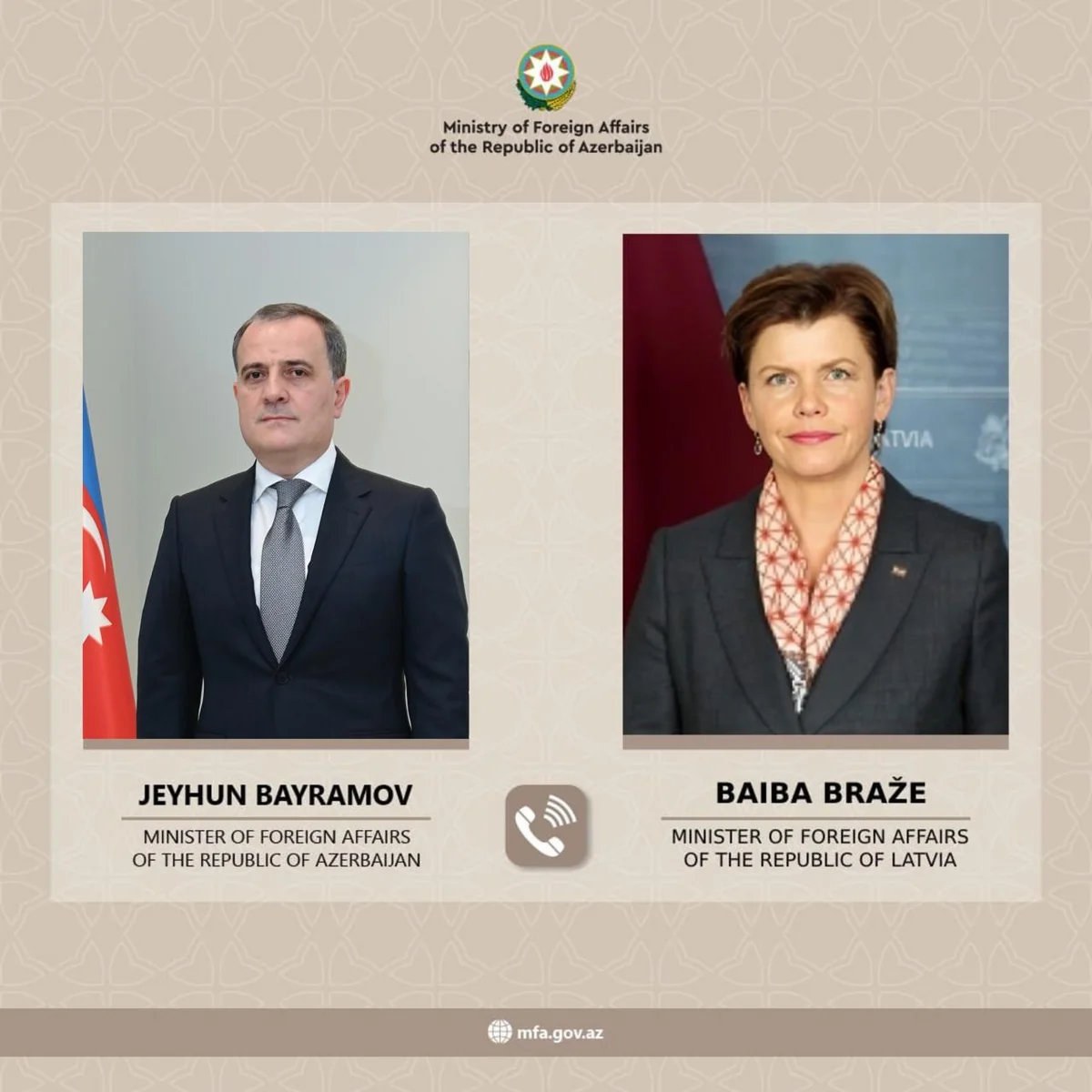 Azerbaijani, Latvian FMs discuss escalating tensions in Middle East