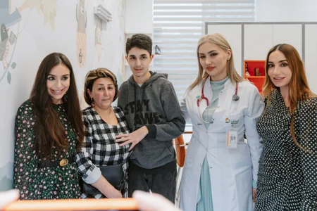 Leyla Aliyeva and Arzu Aliyeva visits Pediatric Unit of 'Leyla Medical Center'