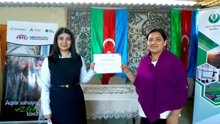 AFAQ layihəsi çərçivəsində Füzulidə qadın fermerlərə avadanlıqlar verilib