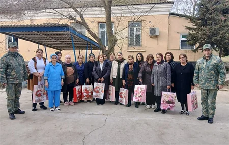 В Азербайджанской армии состоялся цикл мероприятий по случаю Международного женского дня