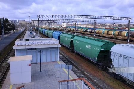 Freight train carrying Russian grain for Armenia departs from Bilajari station
