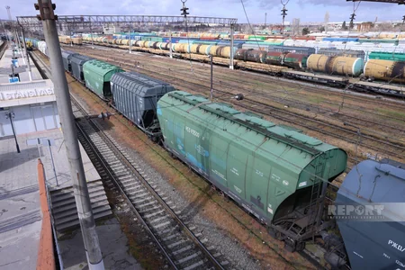 Freight train carrying Russian grain for Armenia departs from Bilajari station