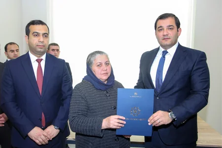 Tərtərdə şəhid ailələri və qazilərə daha 25 mənzil verilib