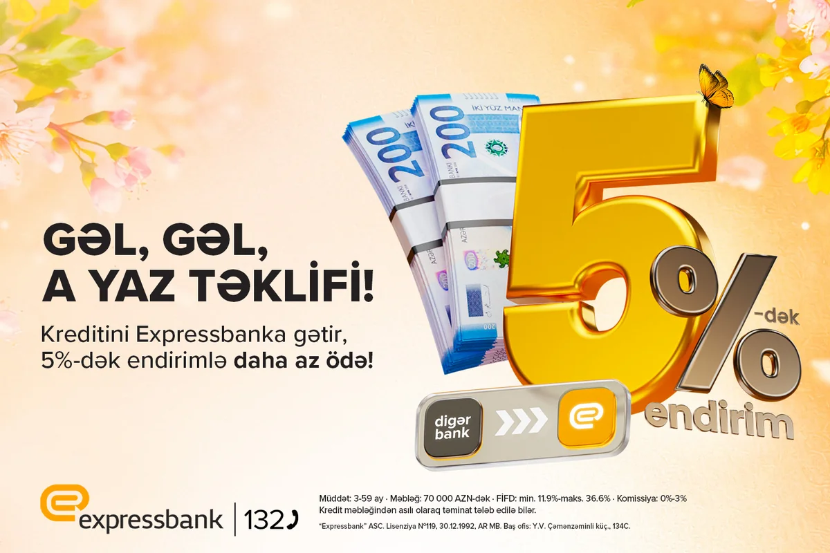 Bu kredit gəl-gəl deyir! – Expressbankdan TƏKLİF