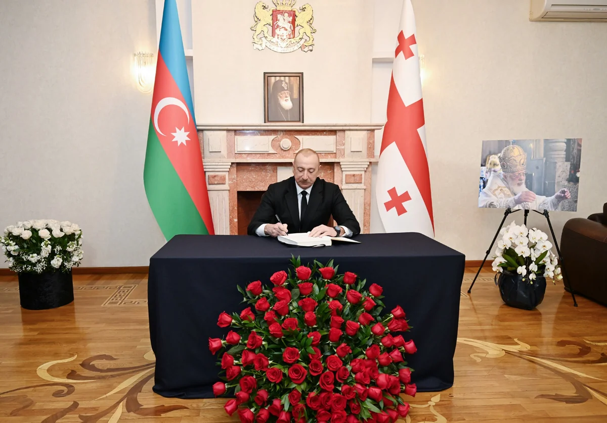 President Ilham Aliyev visits Georgian Embassy in Azerbaijan to express condolences