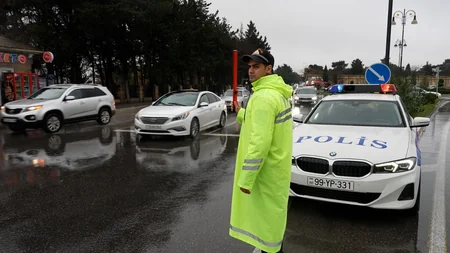 DİN: Yağışa görə polis naryadları küçə və prospektlər boyu xidmətə cəlb olunublar