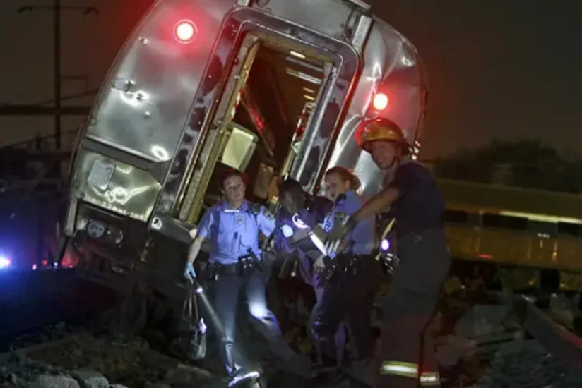 5 killed in collision between train, truck in US