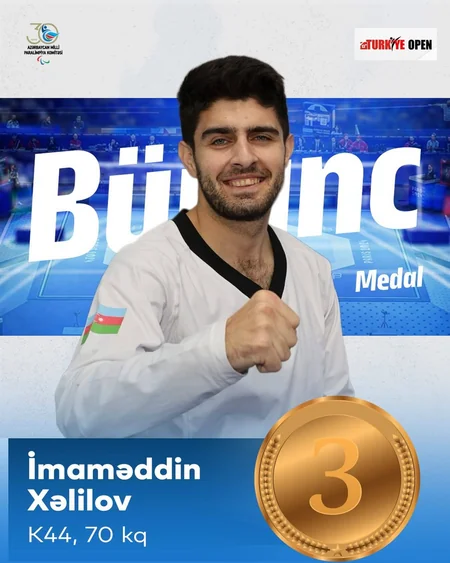 Four Azerbaijani para-taekwondo athletes claim medals in Türkiye tournament