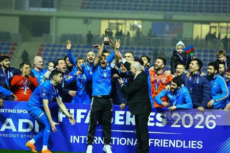 Futbol üzrə Azərbaycan millisi mükafatlandırılıb