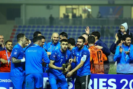 Futbol üzrə Azərbaycan millisi mükafatlandırılıb