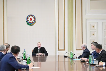 President Ilham Aliyev receives participants of meeting of heads of government of OTS member states - UPDATED