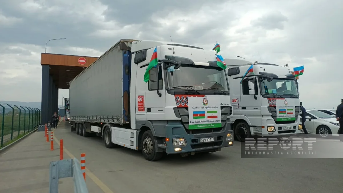 Azerbaijan's humanitarian aid for Iran crosses state border – UPDATED