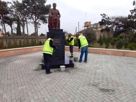 Bakı qəsəbələrinin küçələri yuyulub, əsaslı təmizlik işləri görülüb