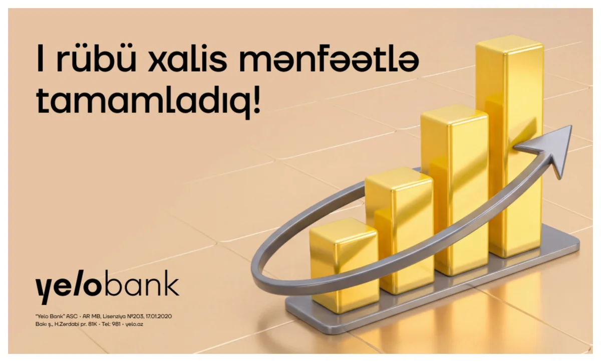 Yelo Bank ilk rübdə faiz gəlirlərini 25 % artırıb