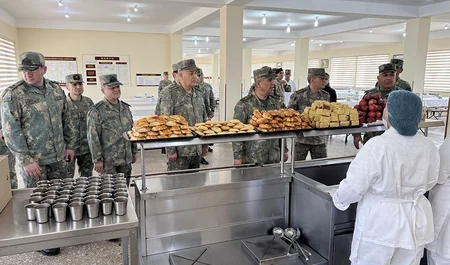 Zakir Hasanov meets personnel serving in Azerbaijan's liberated territories