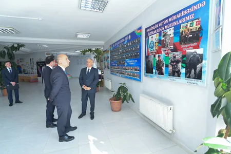 Emin Əmrullayev Qusarda məktəbdə olub, tapşırıqlar verib