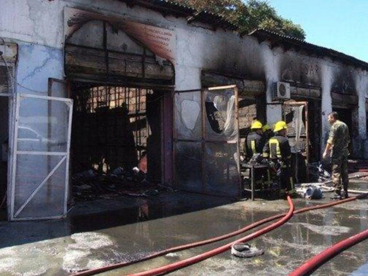 Lənkəranda avtomobil təmiri sexində partlayış olub