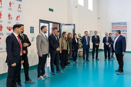 Şükrü Yılmazın rəhbərlik etdiyi nümayəndə heyəti Milli Gimnastika Arenasında olub