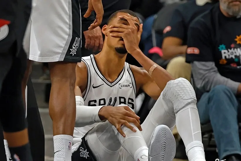 NBA oyunu zamanı yıxılan Viktor Venbanyamaya beyin silkələnməsi diaqnozu qoyulub