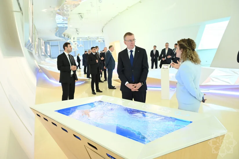 President of Latvia Edgars Rinkēvičs visits Heydar Aliyev Center in Baku