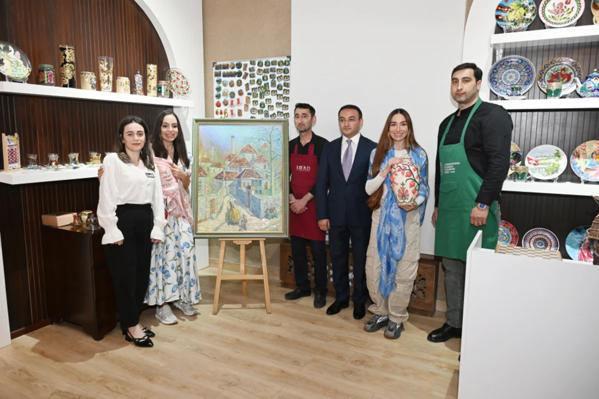 Leyla Aliyeva, Arzu Aliyeva visit ABAD Ceramics and Applied Arts Center in Sheki
