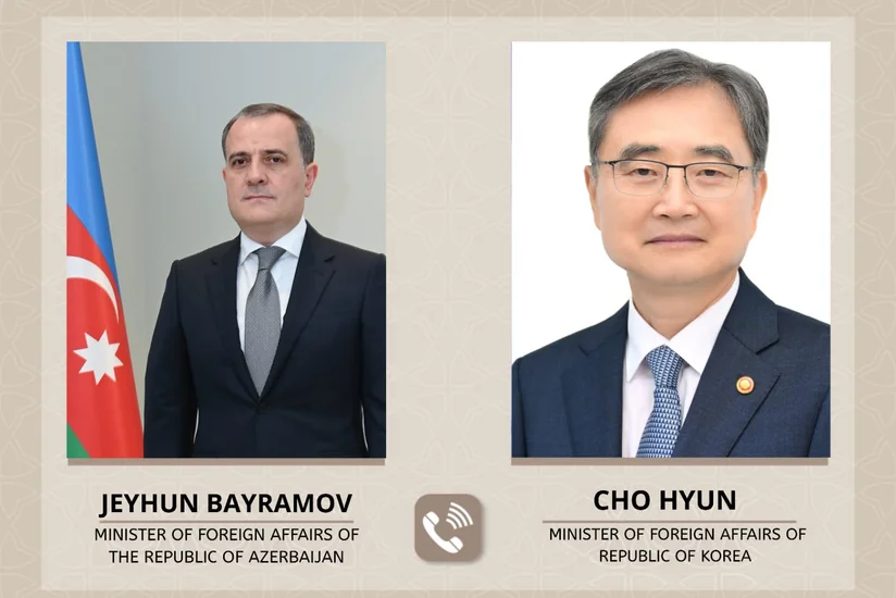 Ceyhun Bayramov koreyalı həmkarı ilə ikitərəfli münasibətləri müzakirə edib