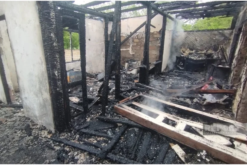 Kürdəmirdə ev yanıb, bir nəfər ölüb