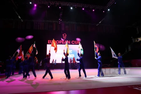 Bakıda bədii gimnastika üzrə Avropa Kubokunun açılış mərasimi olub
