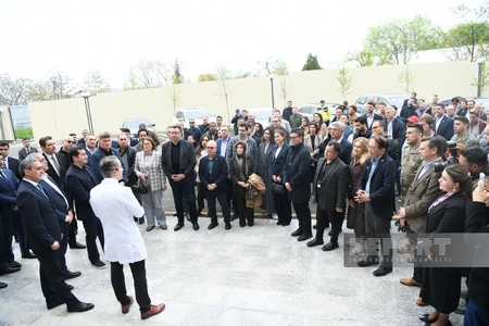 Diplomats visit Karabakh University Clinic in Azerbaijan's Khankandi