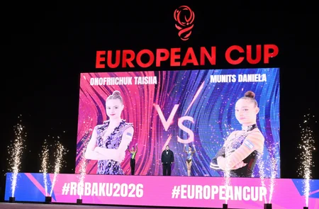 Birinci vitse-prezident Mehriban Əliyeva bədii gimnastika üzrə Avropa kubokunu izləyib