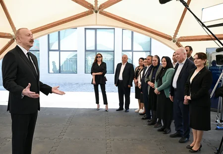 President Ilham Aliyev and First Lady Mehriban Aliyeva visit Jabrayil district