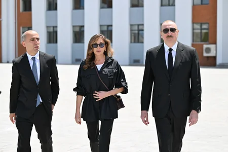 President Ilham Aliyev and First Lady Mehriban Aliyeva visit Jabrayil district